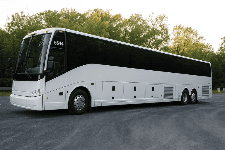 exterior of Charter Bus Rental O Fallon coach bus