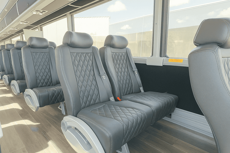 interior of Charter Bus Rental O Fallon charter bus